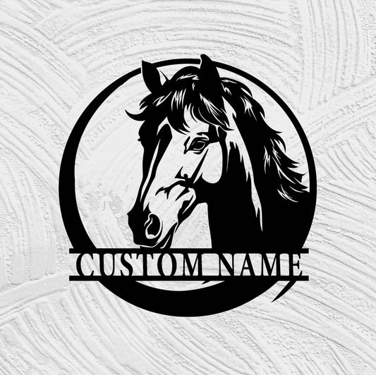 Horse Metal Sign